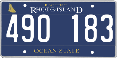 RI license plate 490183