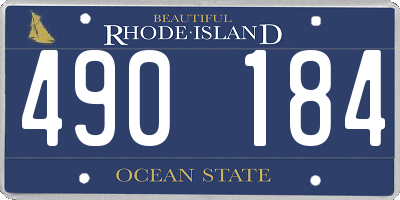 RI license plate 490184