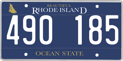 RI license plate 490185