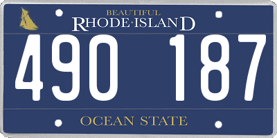 RI license plate 490187