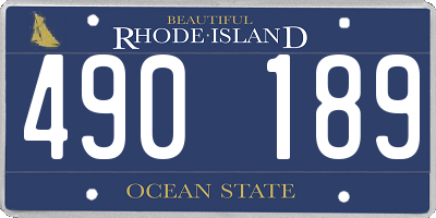RI license plate 490189