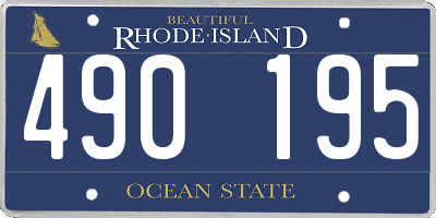 RI license plate 490195