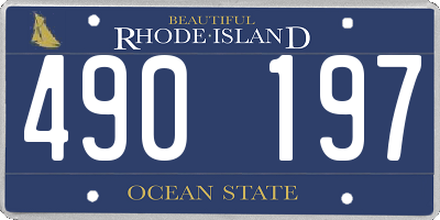 RI license plate 490197