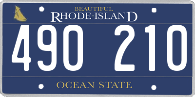 RI license plate 490210