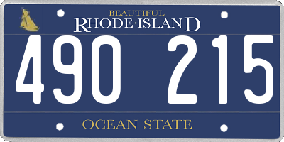 RI license plate 490215