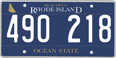 RI license plate 490218