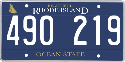 RI license plate 490219