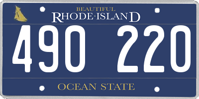 RI license plate 490220