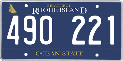RI license plate 490221