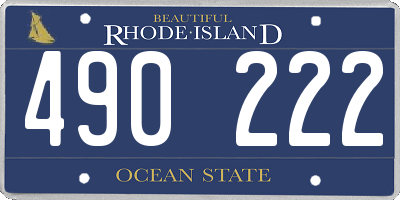RI license plate 490222