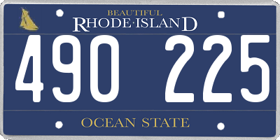 RI license plate 490225