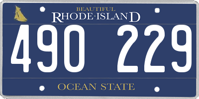 RI license plate 490229