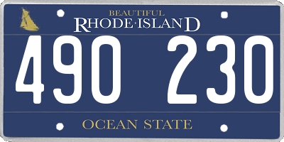 RI license plate 490230