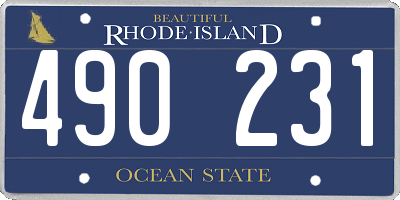 RI license plate 490231