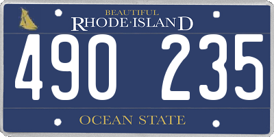 RI license plate 490235
