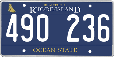 RI license plate 490236