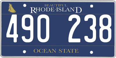 RI license plate 490238