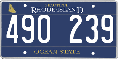 RI license plate 490239