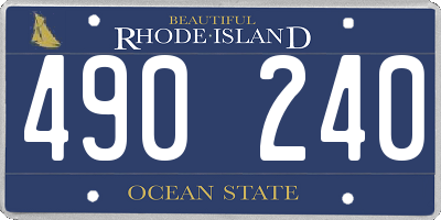 RI license plate 490240