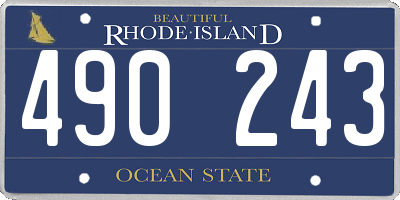 RI license plate 490243