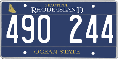 RI license plate 490244