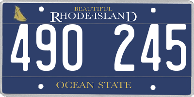 RI license plate 490245