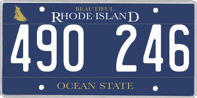 RI license plate 490246