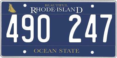 RI license plate 490247