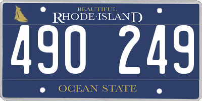 RI license plate 490249