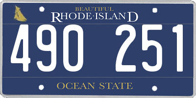 RI license plate 490251