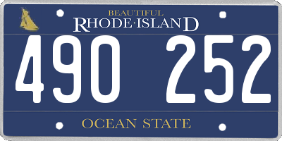 RI license plate 490252