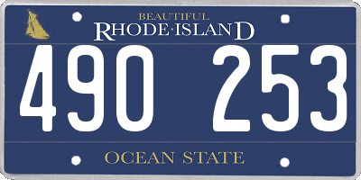RI license plate 490253