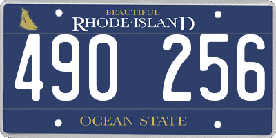 RI license plate 490256