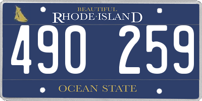 RI license plate 490259