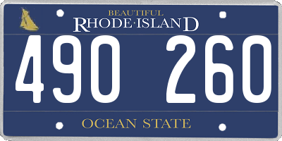 RI license plate 490260