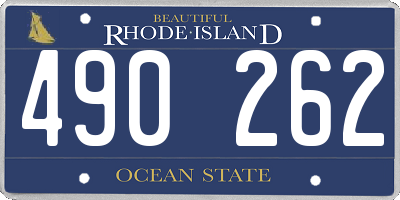 RI license plate 490262