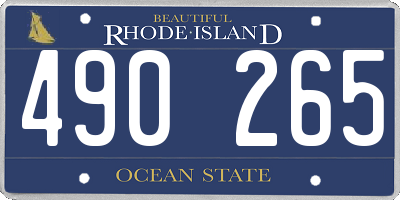 RI license plate 490265
