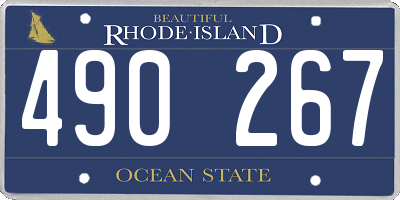 RI license plate 490267