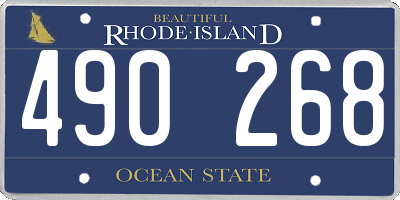 RI license plate 490268