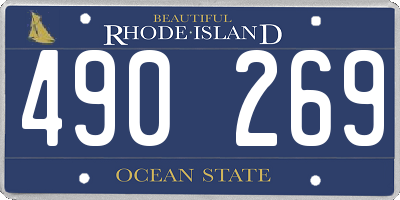 RI license plate 490269