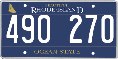 RI license plate 490270
