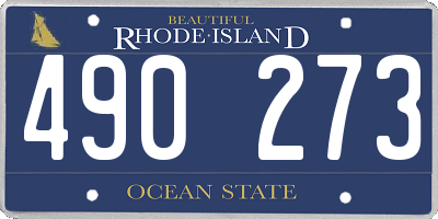 RI license plate 490273