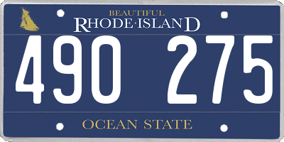 RI license plate 490275