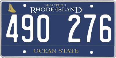 RI license plate 490276