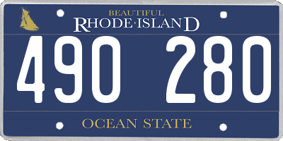 RI license plate 490280