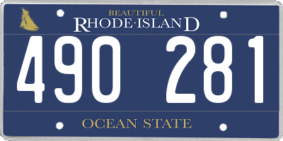 RI license plate 490281