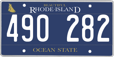 RI license plate 490282