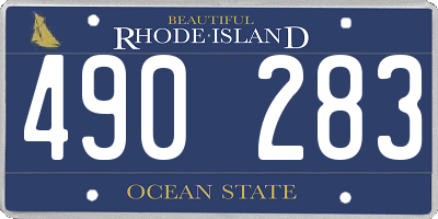 RI license plate 490283