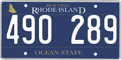 RI license plate 490289