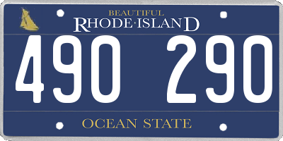 RI license plate 490290